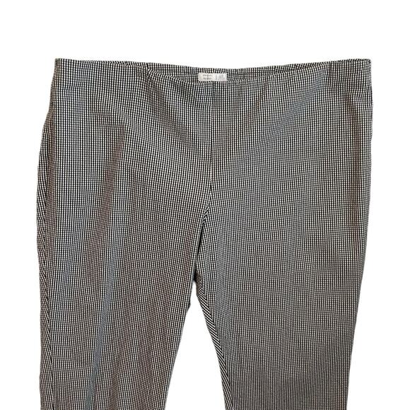 J Jill Women Ankle Pants 16 Petite Stretch Black White Checked Preppy Coastal - Picture 10 of 10